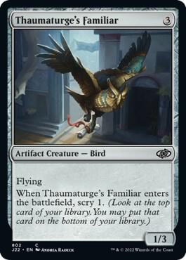 Thaumaturge's Familiar card from Jumpstart 2022