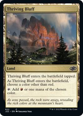 Thriving Bluff card from Jumpstart 2022
