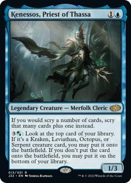 Kenessos, Priest of Thassa card from Jumpstart 2022