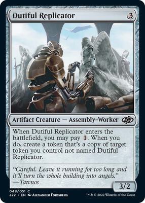 Dutiful Replicator card from Jumpstart 2022