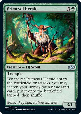 Primeval Herald card from Jumpstart 2022