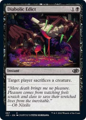 Diabolic Edict card from Jumpstart 2022