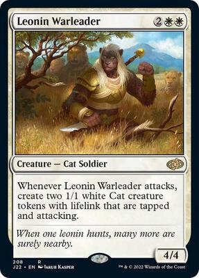 Leonin Warleader card from Jumpstart 2022