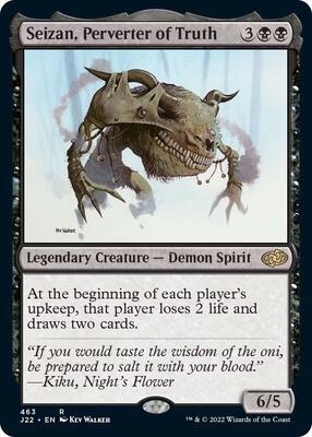 Seizan, Perverter of Truth card from Jumpstart 2022