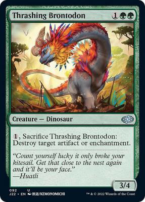Thrashing Brontodon card from Jumpstart 2022