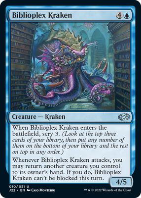 Biblioplex Kraken card from Jumpstart 2022