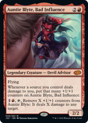 Auntie Blyte, Bad Influence card from Jumpstart 2022
