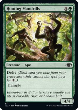 Hooting Mandrills card from Jumpstart 2022
