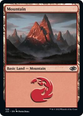 Mountain (108) card from Jumpstart 2022