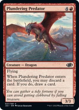 Plundering Predator card from Jumpstart 2022