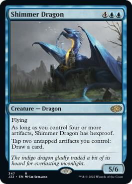 Shimmer Dragon card from Jumpstart 2022