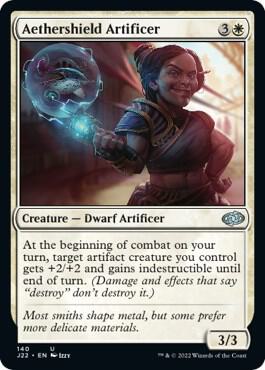 Aethershield Artificer card from Jumpstart 2022