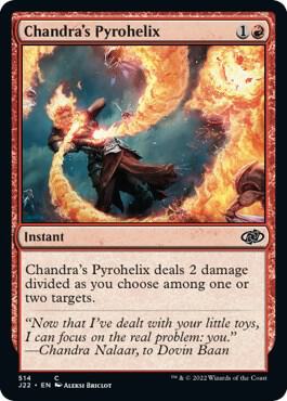 Chandra's Pyrohelix card from Jumpstart 2022