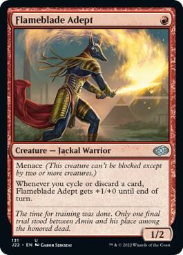 Flameblade Adept card from Jumpstart 2022