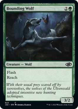Bounding Wolf card from Jumpstart 2022