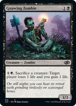 Gnawing Zombie card from Jumpstart 2022