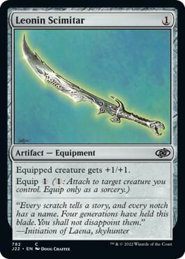 Leonin Scimitar card from Jumpstart 2022