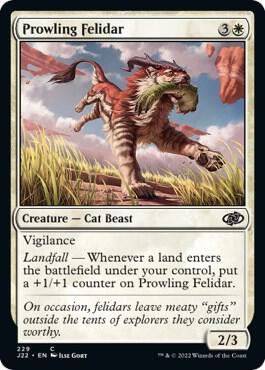 Prowling Felidar card from Jumpstart 2022