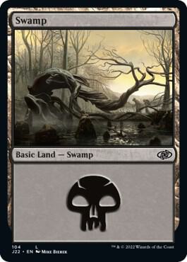Swamp (104) card from Jumpstart 2022