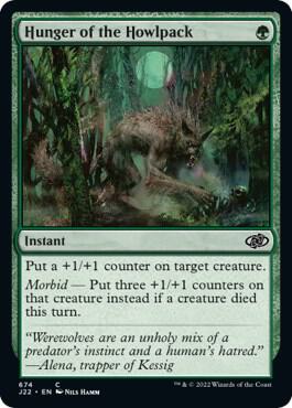 Hunger of the Howlpack card from Jumpstart 2022