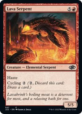 Lava Serpent card from Jumpstart 2022