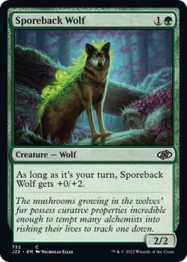 Sporeback Wolf card from Jumpstart 2022