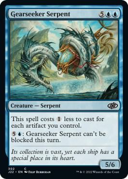 Gearseeker Serpent card from Jumpstart 2022