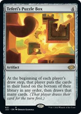 Teferi's Puzzle Box card from Jumpstart 2022