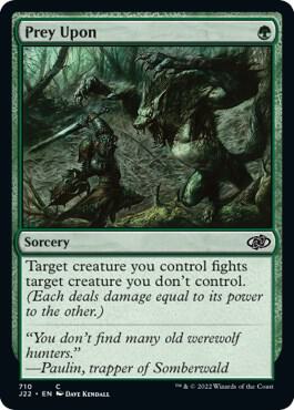 Prey Upon card from Jumpstart 2022