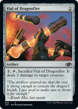 Vial of Dragonfire card from Jumpstart 2022