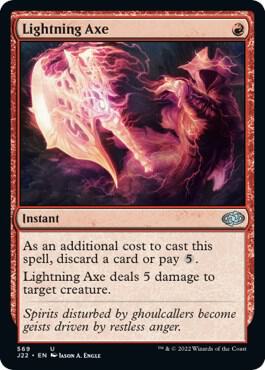 Lightning Axe card from Jumpstart 2022