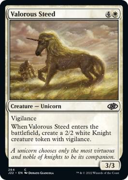 Valorous Steed card from Jumpstart 2022