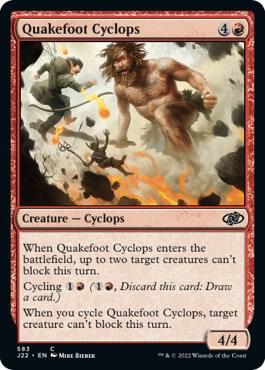 Quakefoot Cyclops card from Jumpstart 2022