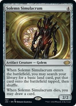 Solemn Simulacrum card from Jumpstart 2022
