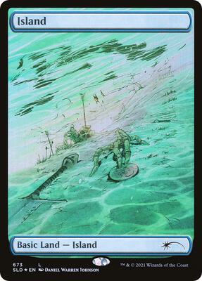 Island (673) card from Secret Lair Drop Series