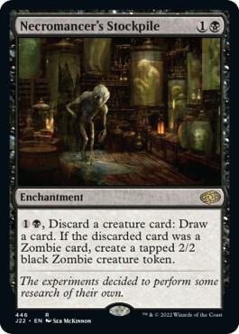 Necromancer's Stockpile card from Jumpstart 2022