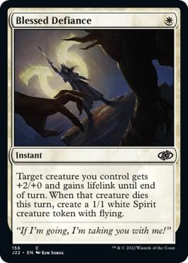 Blessed Defiance card from Jumpstart 2022