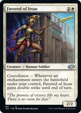 Favored of Iroas card from Jumpstart 2022