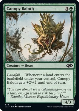 Canopy Baloth card from Jumpstart 2022