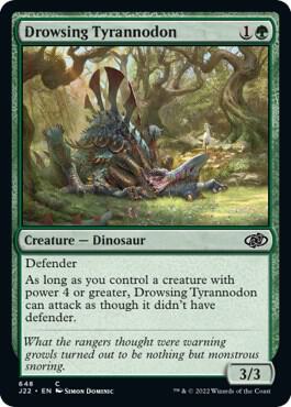 Drowsing Tyrannodon card from Jumpstart 2022