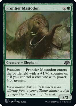 Frontier Mastodon card from Jumpstart 2022