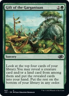 Gift of the Gargantuan card from Jumpstart 2022