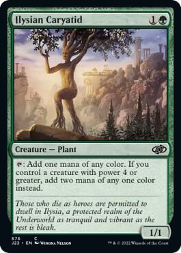 Ilysian Caryatid card from Jumpstart 2022