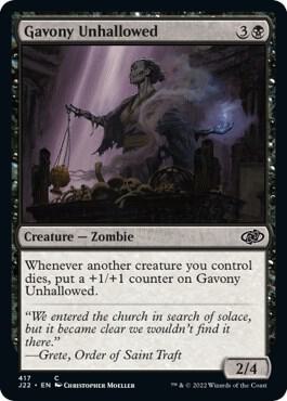 Gavony Unhallowed card from Jumpstart 2022