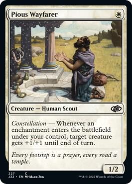 Pious Wayfarer card from Jumpstart 2022
