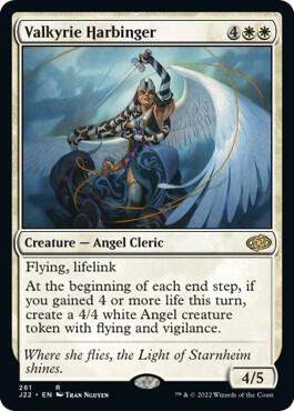 Valkyrie Harbinger card from Jumpstart 2022