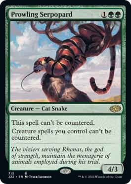 Prowling Serpopard card from Jumpstart 2022