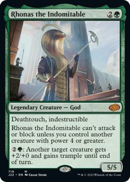 Rhonas the Indomitable card from Jumpstart 2022