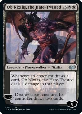 Ob Nixilis, the Hate-Twisted card from Jumpstart 2022