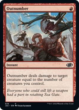 Outnumber card from Jumpstart 2022